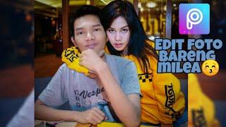 Edit foto bareng milea/vanesha | Cara edit foto dengan artis di android-picsart tutorial