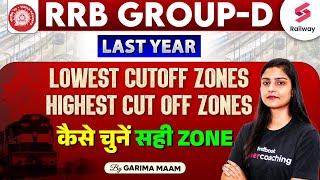 RRB Group D Previous Year Cut off | High & Low Group D Zone Wise Cut Off | By Garima mam