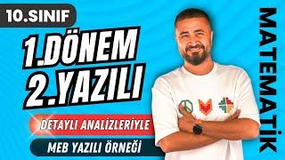 10.SINIF 1.DÖNEM 2.YAZILI SORULARI | Detaylı Analiz | 10.SINIF MATEMATİK | Rehber Matematik