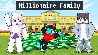 Adopted By MILLIONAIRE FAMILY in Minecraft!