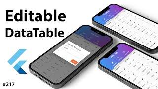 Flutter Tutorial - Editable DataTable & Edit Rows