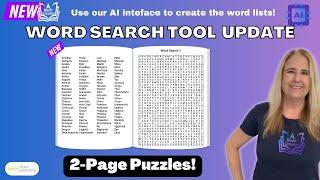 Create Large Print Puzzles with A Book Creator: 2-Page Word Searches Made Easy