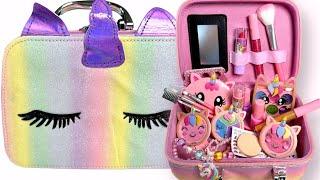 11 Minutes Satisfying with Unboxing Cute Pink Unicorn Beauty Makeup Kit Playset ASMR Toys