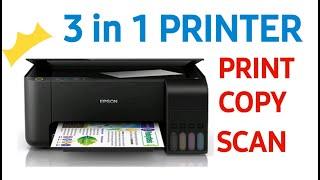 How to Print, Scan and Copy Using Epson L3210 Ecotank Printer | Best Printer!