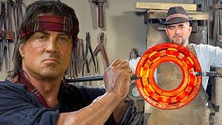 Hollywood Rambo 4 Knife | Forging from an Old German Bearings | Sharpest Knife