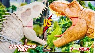 Indominus Rex vs Tyrannosaurus Rex Dino Tracker | Top Predator Face-off |What is the winner?| Tahous
