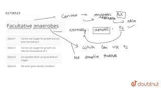 Facultative anaerobes