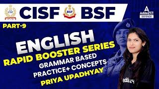 BSF Head Constable | CISF Classes | English | Rapid Booster Series| Grammar( Practice + Concept ) #8