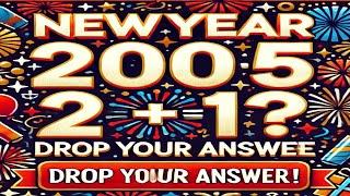 "New Year Math Puzzle 2025  | Can You Solve This?"