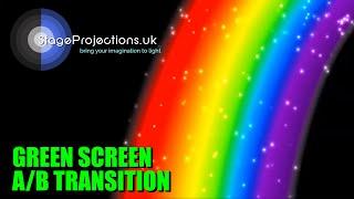 Rainbow A/B video transition animation [HD Green Screen (use alpha channel)]