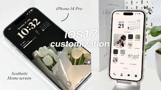 iOS 17 AESTHETIC CUSTOMIZATION  | custom iphone theme, widgets, icons tutorial