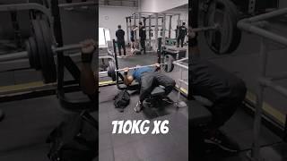 110kg x6 bench press #strengthtraining #motivation #2024resolutions #benchpress #chestworkout