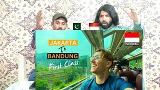 Riding 28$ Luxury PANORAMIC train Jakarta to Bandung  | Pakistani Reaksi | D-R-RUE