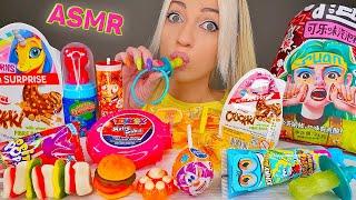 ASMR EATING LOLLIPOP, MIX CANDY, SOUR SWEETS, CHEWING GUM, 막대사탕, 사탕, 컬러 먹방 (CHOCOLATE) MUKBANG, 먹방