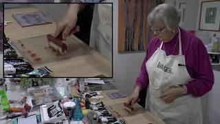 Shoreline Studio #1 -  Gell printing: mark-making