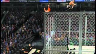 WWE '12 Sweet Chin Music off the Hell in the Cell