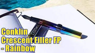 New! Conklin Crescent Filler Limited Edition  Fountain Pen - Rainbow - Quick look