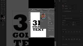 Inflated 3D text Effect #adobeillustrator #shorts