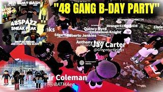 48 GANG THREW A PARTY | Liberty Heights NYC Roblox