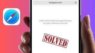 How to fix safari cannot open the page because too many redirects occurred || iPhone & iPad || 2023