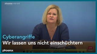 Vorstellung des Verfassungsschutzberichts 2023 mit Nancy Faeser und Thomas Haldenwang