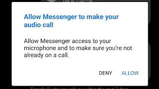 Fix allow messenger access to your camera and microphone to make this call