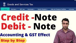 Credit Note and Debit Note Accounting & GST Return Filing डेबिट नोट और क्रेडिट नोट क्या होता है.