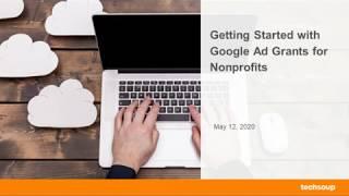 Getting Started with the Google Ad Grants for Nonprofits