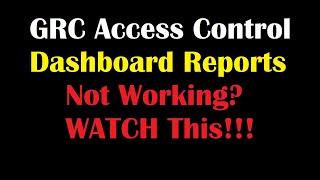 GRC - Access Control Dashboard Reports Not working - Adobe flash based UI has been changed #SAP #GRC