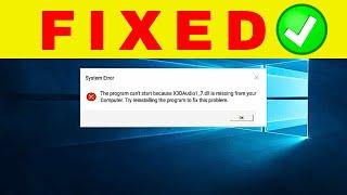 How To Fix X3daudio1_7.dll Is Missing Error, Windows 7/8/10/11 Solution