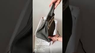 Hermes Unboxing  Birkin 30 in Gris Meyer Clemence 