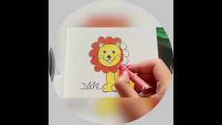 Lion Drawing For Kids #shorts #shortvideo #drawing #viralvideo #drawingforkids #kidsdrawinglessons
