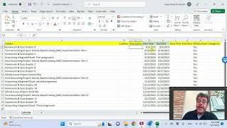 Import Excel records into an Outlook Calendar