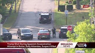 Police presence in Bethel Park neighborhood where alleged Trump rally shooter lived