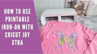 How to Use Cricut Printable Iron-On // Girl's Shirt Tutorial with Cricut Joy Xtra