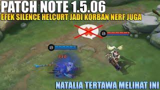 HELCURT NERF, ALDOUS NERF, LING NERF, CLAUDE BUFF, KAJA BUFF, VALE BUFF - PATCH NOTE 1.5.06 MLBB