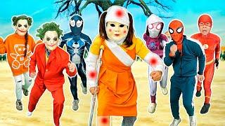 SUPERHERO's Story || All Spider-man Destroy Crazy Doll SQUID GAME – Epic Superhero Adventure!