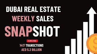 House & Hedges Weekly Dubai Real Estate Sales Snapshot #realestate #data