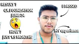 How I Passed the CA Foundation June 2024 Exam | My Experience l CA Foundation Result Reaction lSep24