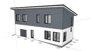 Строительство дома за 2 мин. Sketchup