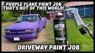 DIY DRIVEWAY PURPLE FLAKE PAINT JOB THAT'S NOT OF THIS WORLD!
