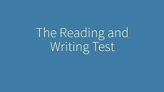 Episode 4 – The Reading and Writing Test