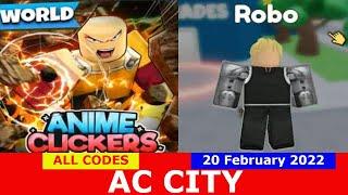 NEW UPDATE [NEW WORLD] ALL CODES! Anime Clickers Simulator ROBLOX |  February 20, 2022