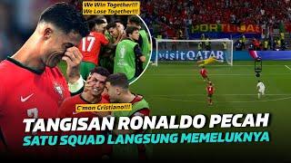 Semua Sayang Ronaldo!! Lihat Bagaimana Cara Pemain Portugal Tenangkan Ronaldo Di Laga Lawan Slovenia