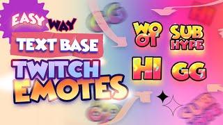 How to make Text-Based TWITCH EMOTES in photoshop (for Beginners)