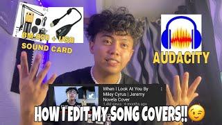 HOW I EDIT MY SONG COVERS USING BM-800 + USB SOUND CARD ETC.