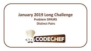 CodeChef January Long Challenge - Distinct Pairs (DPAIRS)