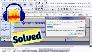 How to Fix lame_enc.dll Error to create MP3 file in Audacity | Audacity lam dll error Solved