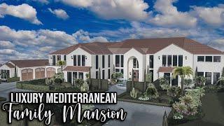 ROBLOX | Bloxburg Luxurious Mediterranean Family Mansion Speedbuild | EXTERIOR ONLY | Ellvoi