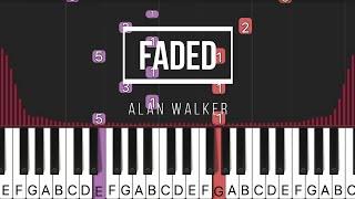 Faded | Piano Tutorial easy SLOW intermediate | Alan Walker  Klavier lernen  Felicitas Falke 